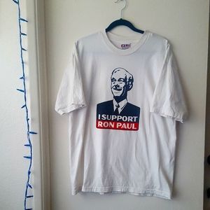 🌙Vtg "I Support Ron Paul" Tee Shirt